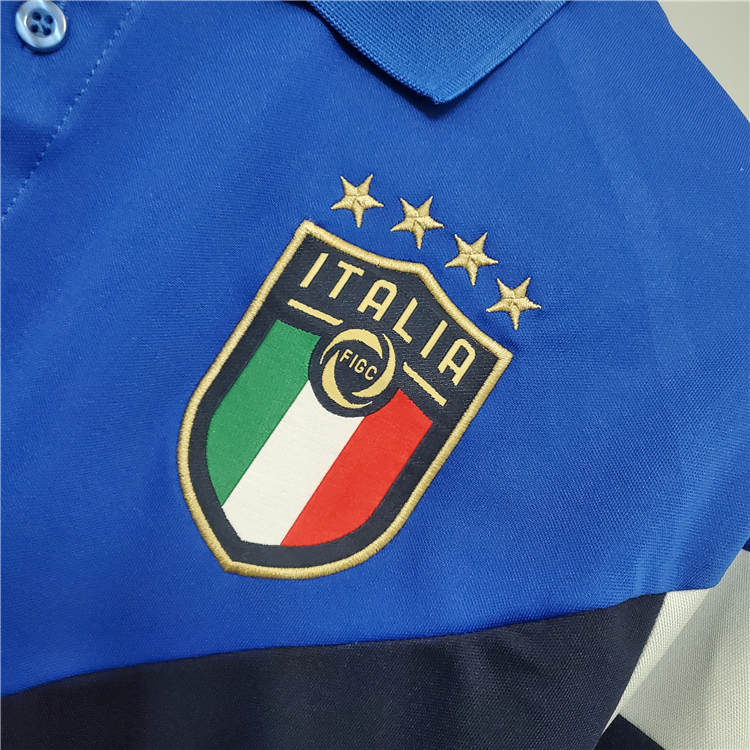 Euro 2020 Italy 20-21 Navy&Blue Polo Shirt - Click Image to Close