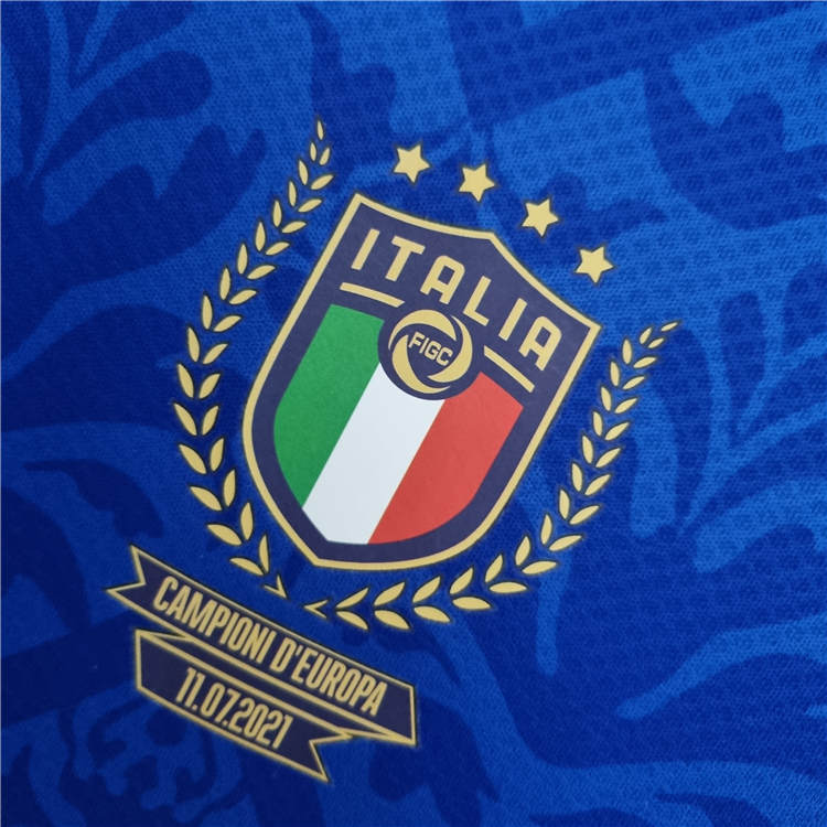 2022 Italy European Champion Blue Soccer Jersey Football Shirt - Click Image to Close