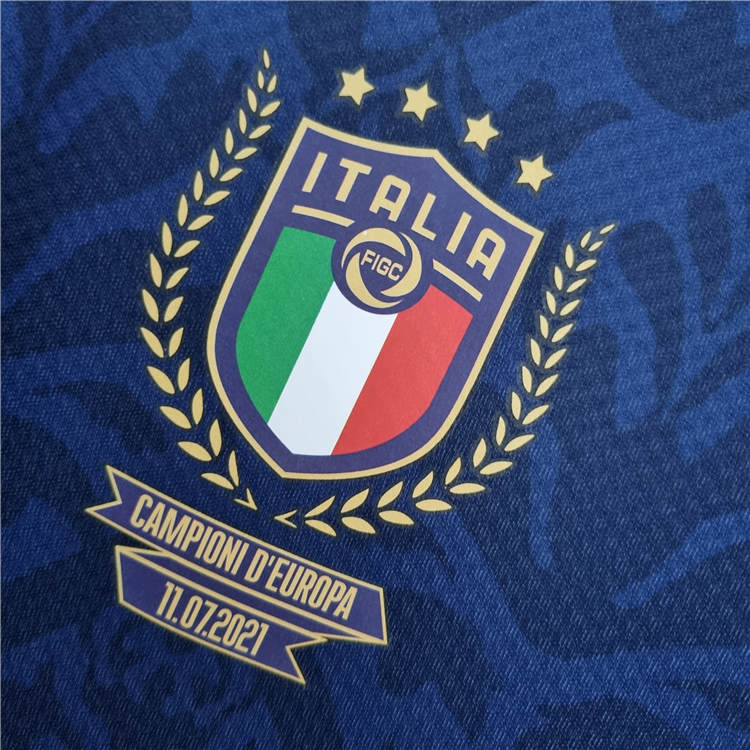 2022 Italy European Champion Royal Blue Soccer Jersey Football Shirt - Click Image to Close