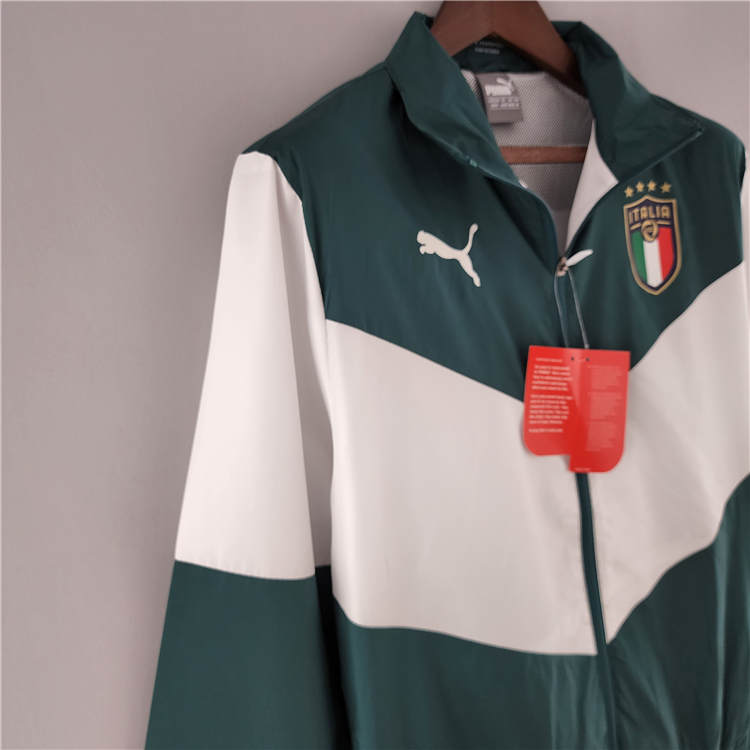 2022 Italy Kit Green White Green Windbreaker Jacket - Click Image to Close