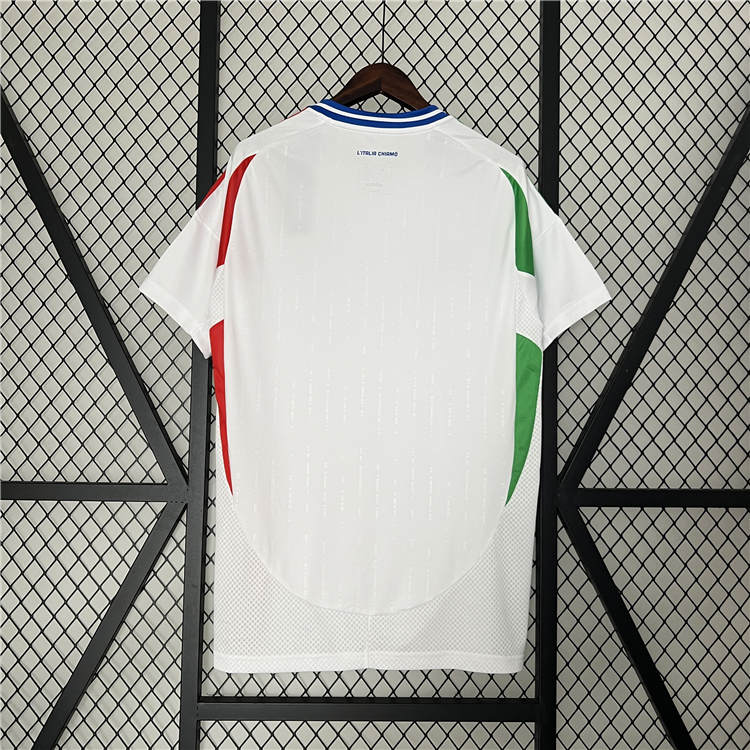UEFA Euro 2024 Italy Football Shirt Away White Soccer Jersey - Click Image to Close