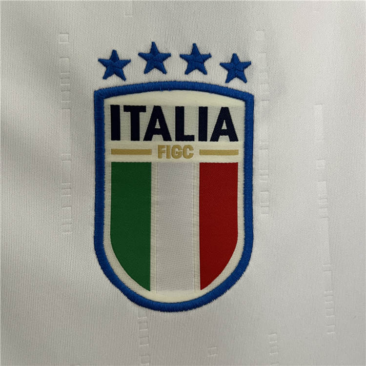 UEFA Euro 2024 Italy Football Shirt Away White Soccer Jersey - Click Image to Close