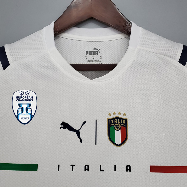Euro 2020 Champion Italy Away Kit White Winner Badge Version Football Shirt - Click Image to Close