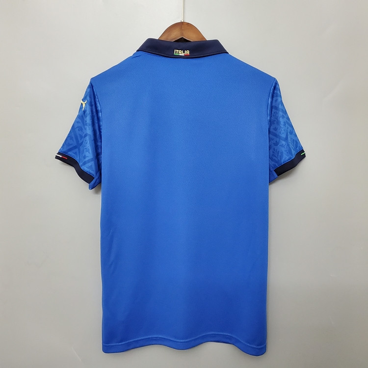 Euro 2020 Italy Home Blue Euro Soccer Jersey Football Shirt - Click Image to Close