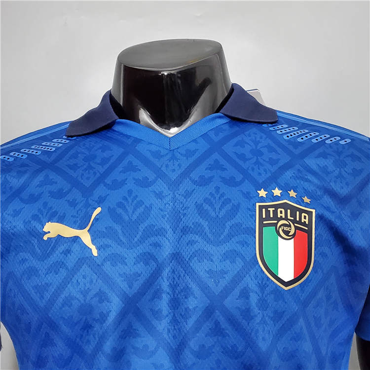 Euro 2020 Italy Home Kit Blue Soccer Jersey Football Shirt 21-22 (Player Version) - Click Image to Close