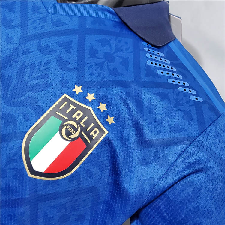 Euro 2020 Italy Home Kit Blue Soccer Jersey Football Shirt 21-22 (Player Version) - Click Image to Close