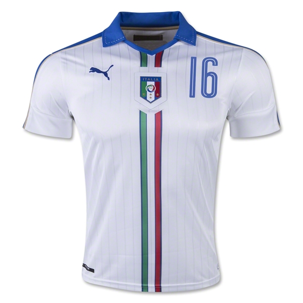 Italy 2015-16 DE ROSSI #16 Away Soccer Jersey - Click Image to Close