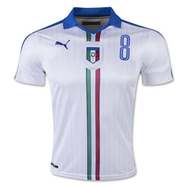 Italy 2015-16 MARCHISIO #8 Away Soccer Jersey - Click Image to Close
