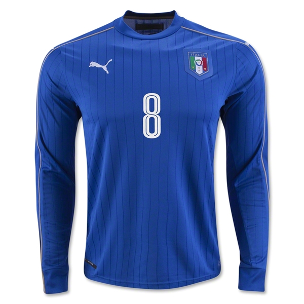 Italy LS Home 2016 MARCHISIO #8 Soccer Jersey - Click Image to Close