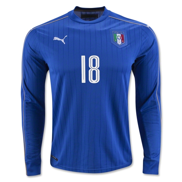 Italy LS Home 2016 MONTOLIVO #18 Soccer Jersey - Click Image to Close