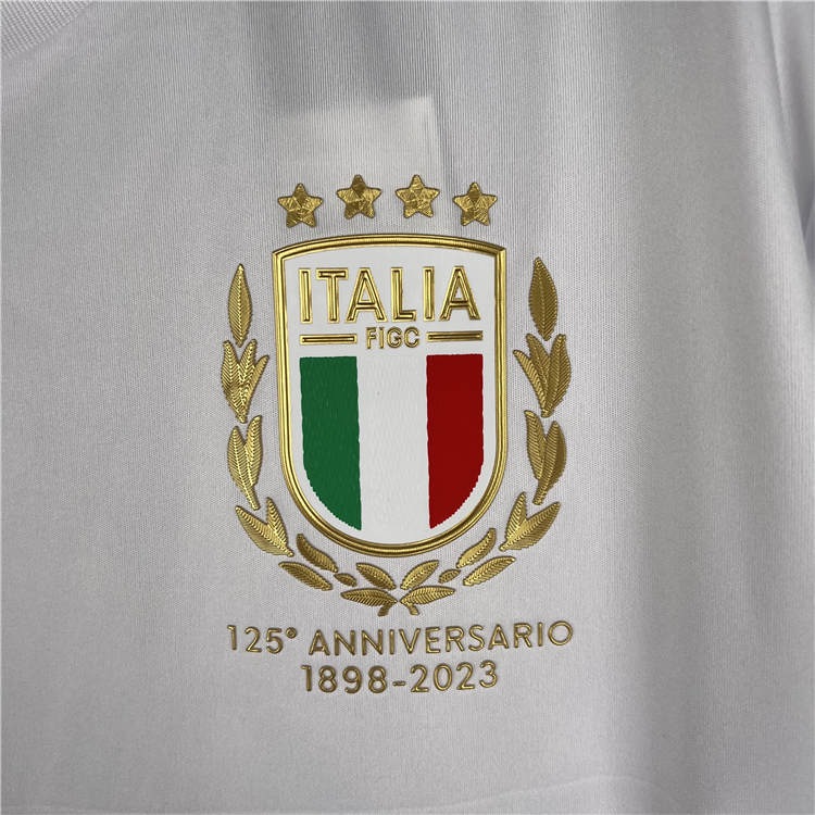 2023 Italy 125th Anniversary Football Shirt White Soccer Jersey - Click Image to Close