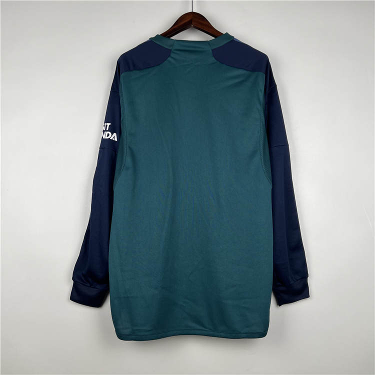 2023 Italy Football Shirt Green Long Sleeve Soccer Jersey - Click Image to Close