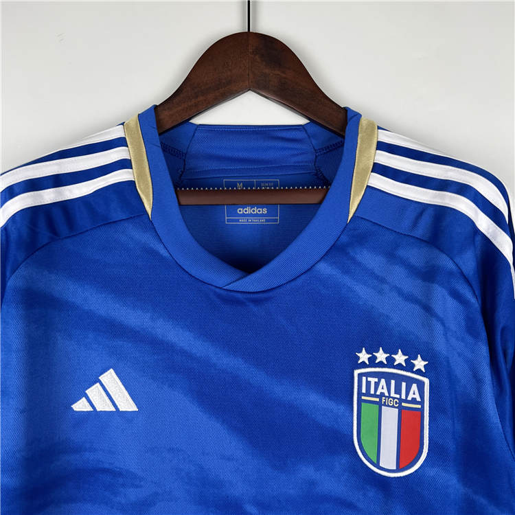 2023 Italy Football Shirt Home Long Sleeve Soccer Jersey - Click Image to Close