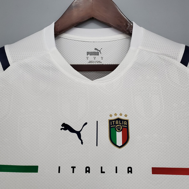 21-22 Italy Euro 2020 Away White Soccer Jersey Football Shirt - Click Image to Close