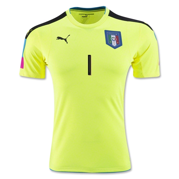 Italy Yellow Goalkeeper Euro 2016 Buffon #1 Jersey - Click Image to Close