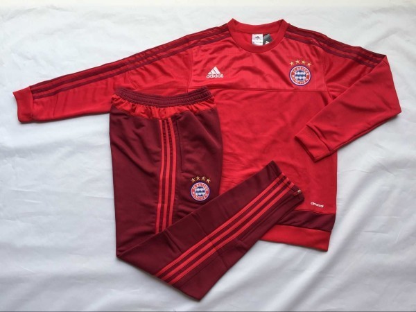 Bayern Munich 2015-16 Red Training Suit With Pants - Click Image to Close