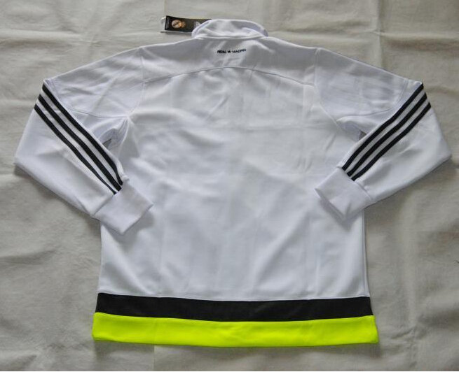 Real Madrid 2015-16 White Soccer Jacket - Click Image to Close