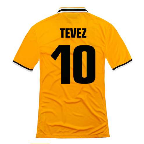13-14 Juventus #10 Tevez Away Yellow Jersey Shirt - Click Image to Close