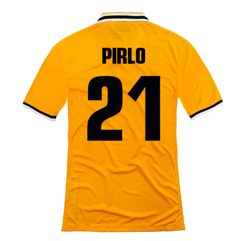 13-14 Juventus #21 Pirlo Away Yellow Jersey Shirt - Click Image to Close