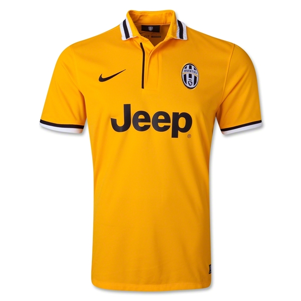 13-14 Juventus #22 Asamoah Away Yellow Jersey Shirt - Click Image to Close