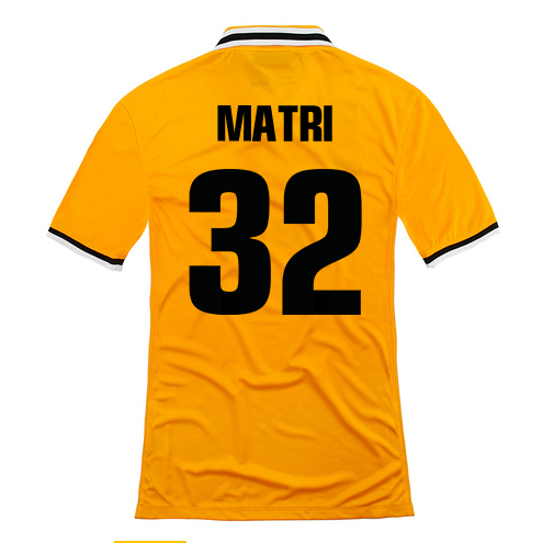 13-14 Juventus #32 Matri Away Yellow Jersey Shirt - Click Image to Close