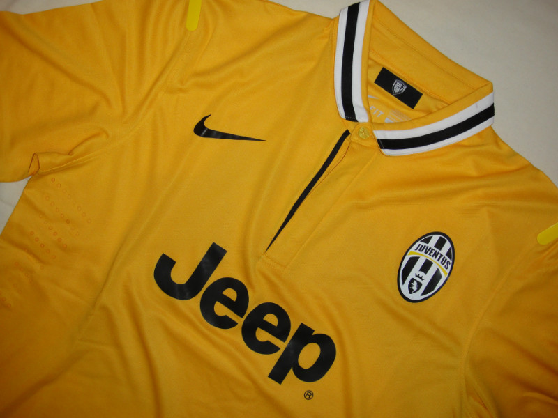 13-14 Juventus Away Yellow Jersey Shirt(Player Version) - Click Image to Close