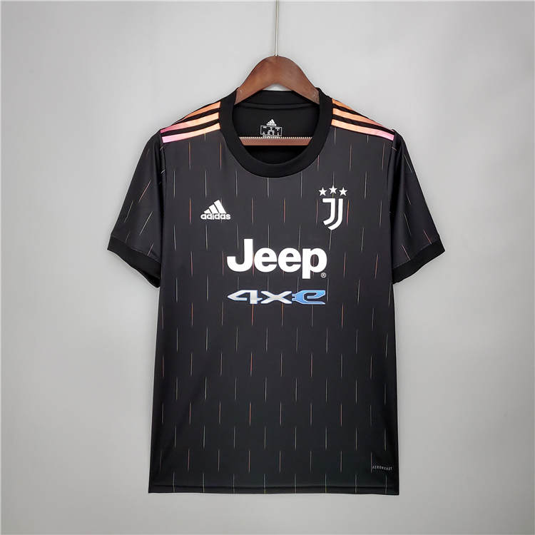Juventus 21-22 Away Black Soccer Jersey #7 VLAHOVIĆ Football Shirt - Click Image to Close