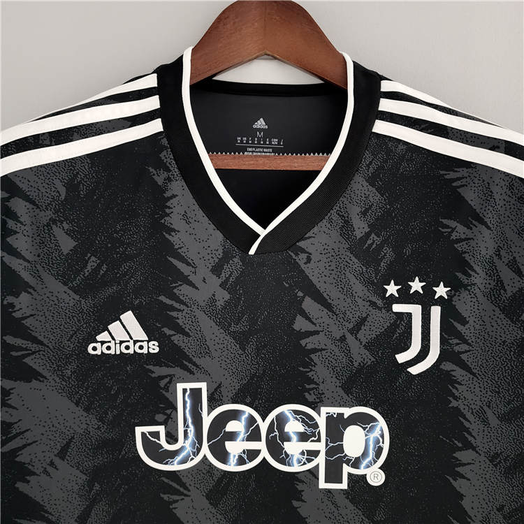 22/23 Juventus Away Black Soccer Jersey Football Shirt - Click Image to Close