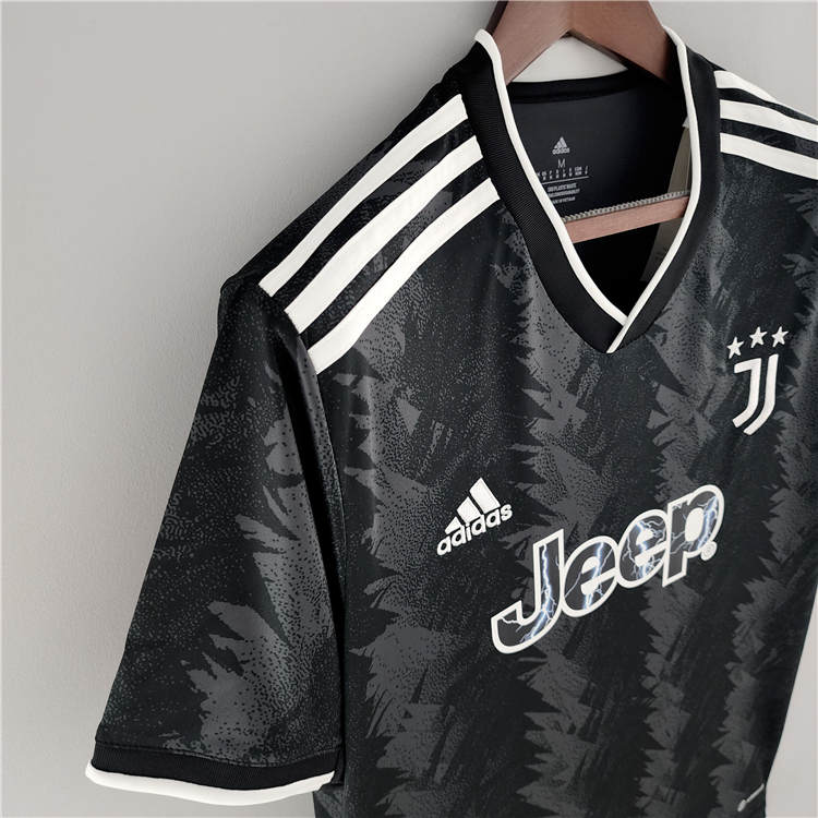 22/23 Juventus Away Black Soccer Jersey Football Shirt - Click Image to Close