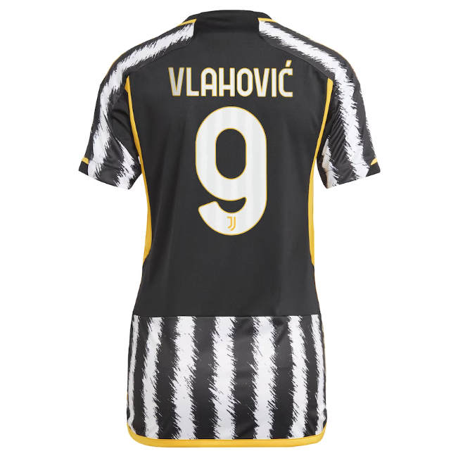 23/24 Juventus Home Soccer Jersey Women's Football Shirt - Vlahovic 9 - Click Image to Close