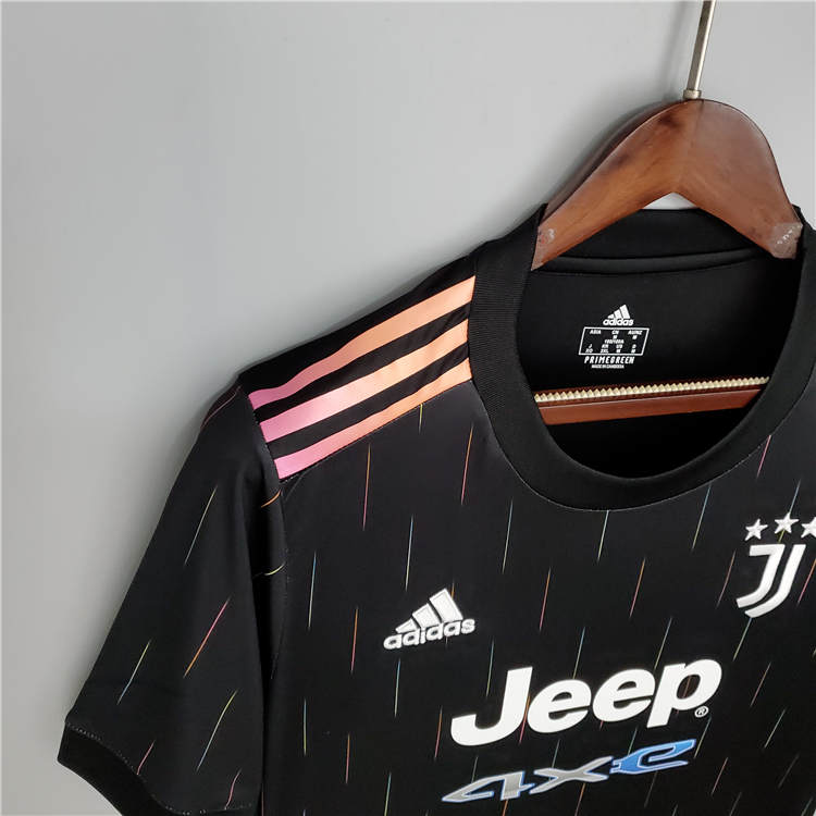 Juventus 21-22 Away Black Soccer Jersey Football Shirt - Click Image to Close