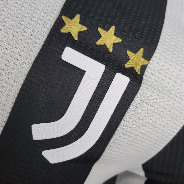 Juventus 21-22 Home White&Black Soccer Jersey Football Shirt (Player Version) - Click Image to Close