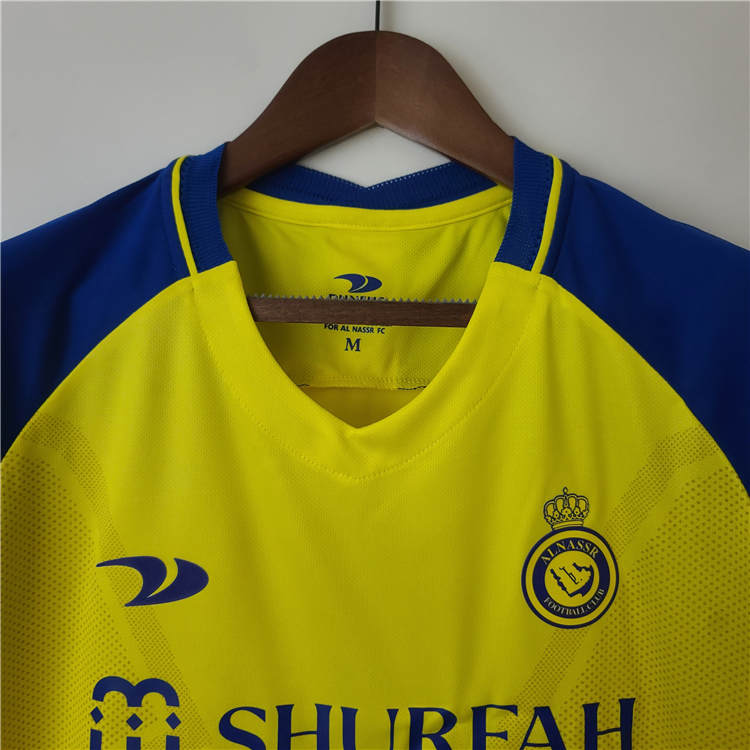 22/23 Riyadh Victory Home Yellow Ronaldo Soccer Jersey Football Shirt - Click Image to Close