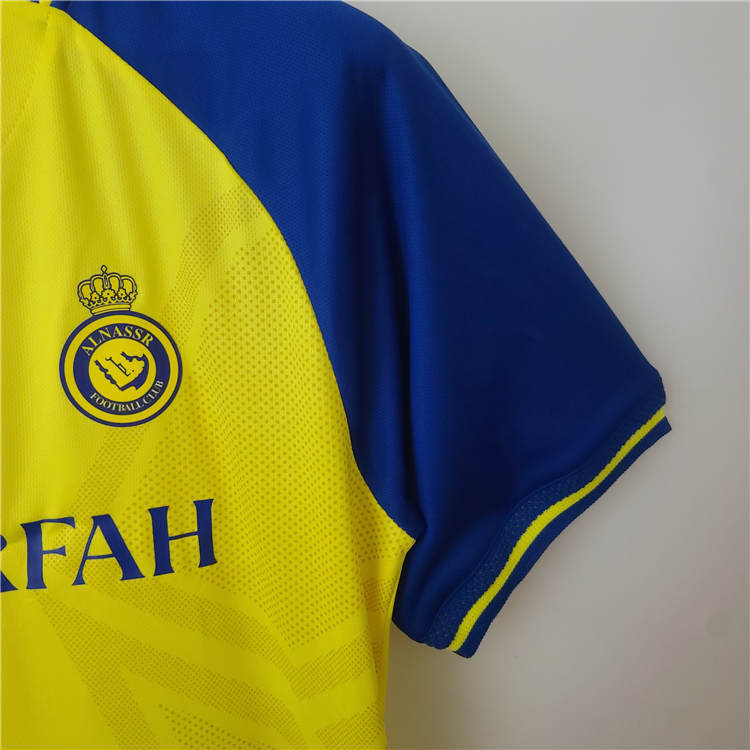 22/23 Riyadh Victory Home Yellow Ronaldo Soccer Jersey Football Shirt - Click Image to Close