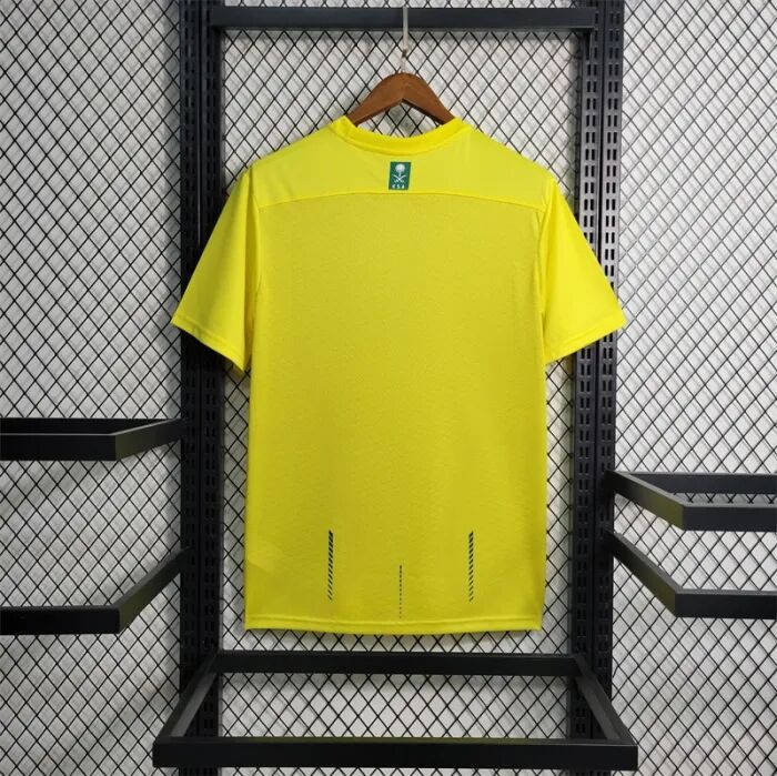 23/24 Al Nassr FC Home Yellow Ronaldo Soccer Jersey Football Shirt - Click Image to Close