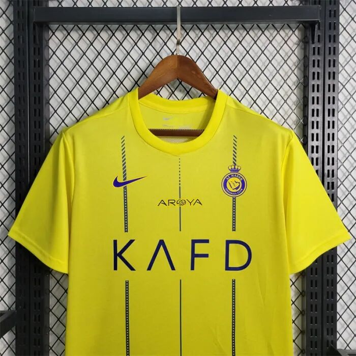 23/24 Al Nassr FC Home Yellow Ronaldo Soccer Jersey Football Shirt - Click Image to Close