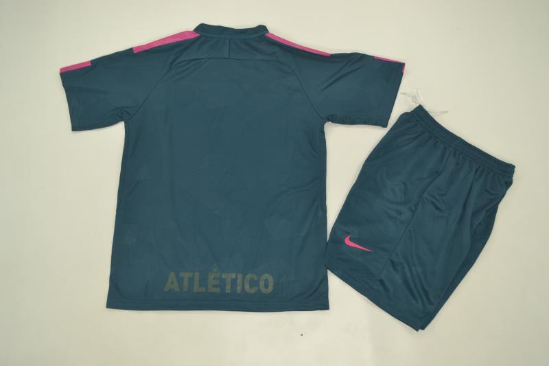 Kids Atletico Madrid Third 2017/18 Soccer Shirt (Jersey+Shorts) - Click Image to Close