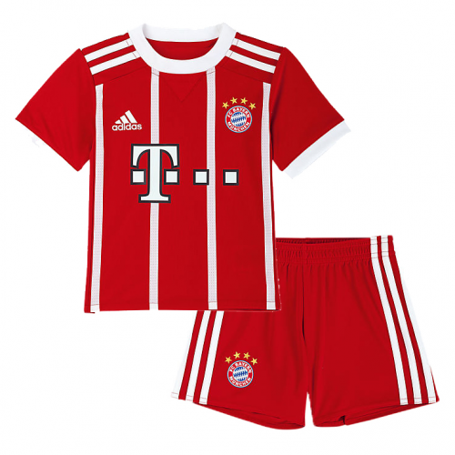 Kids Bayern Munich Home 2017/18 Soccer Suits (Shirt+Shorts)