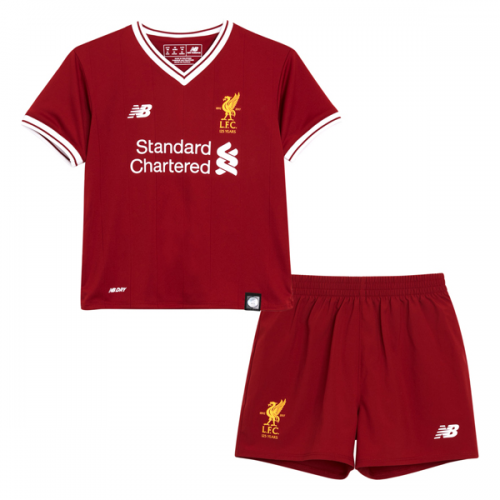 Kids Liverpool Home 2017/18 Soccer Suits (Shirt+Shorts)