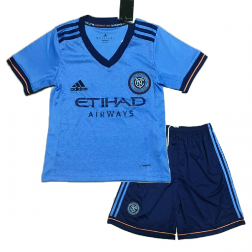 Cheap Kids New York City Home 2017/18 Soccer Jersey (Shirt+Shorts)