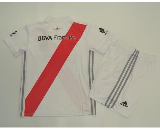 Kids River Plate Home 2017/18 Soccer Kits(Shirt+Shorts) - Click Image to Close