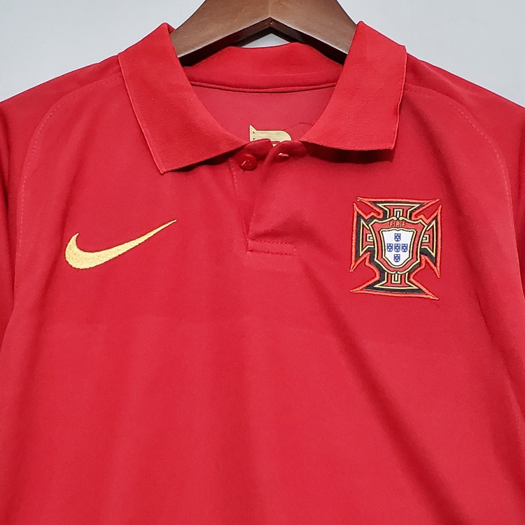 Kids Portugal Euro 2020 Home Red Soccer Kit(Shirt+Shorts) - Click Image to Close
