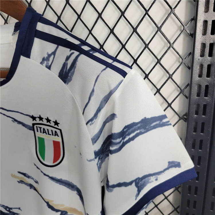 Kids Italy 2023 Away White Football Kit (Shirt+Shorts) - Click Image to Close