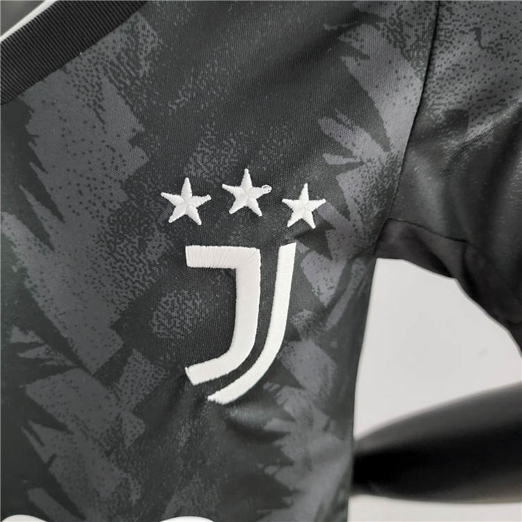 Kids Juventus 22/23 Away Black Football Kit Soccer Kit (Jersey+Shorts) - Click Image to Close