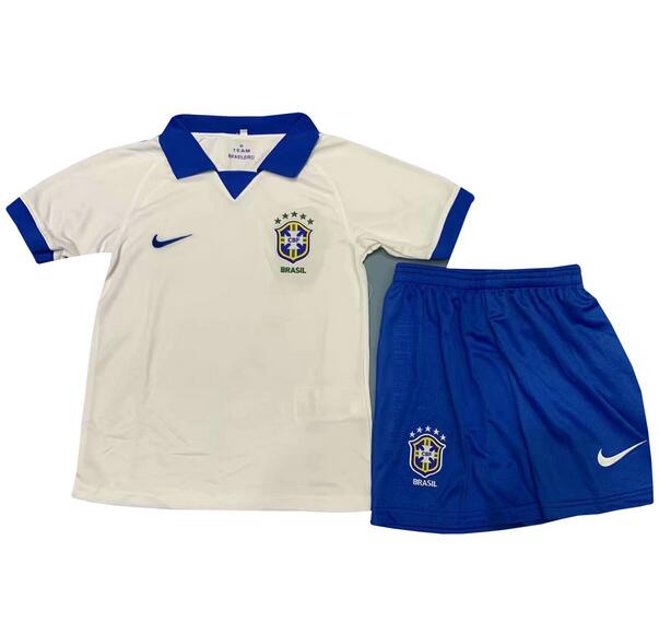 Kids Brazil Away 2019 Copa America Soccer Kit(Shirt+Shorts)