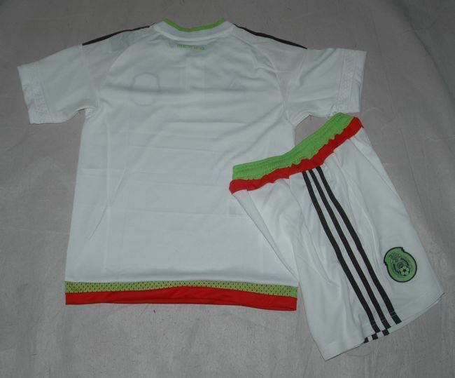 Kids Mexico 2015-16 Away Soccer Kit(Shorts+Shirt) - Click Image to Close