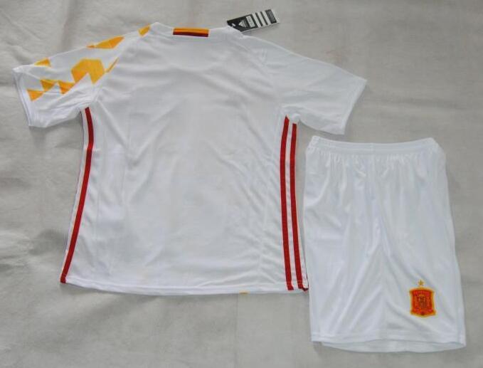 Kids Spain Euro 2016 Away Soccer Kit(Shirt+Shorts) - Click Image to Close