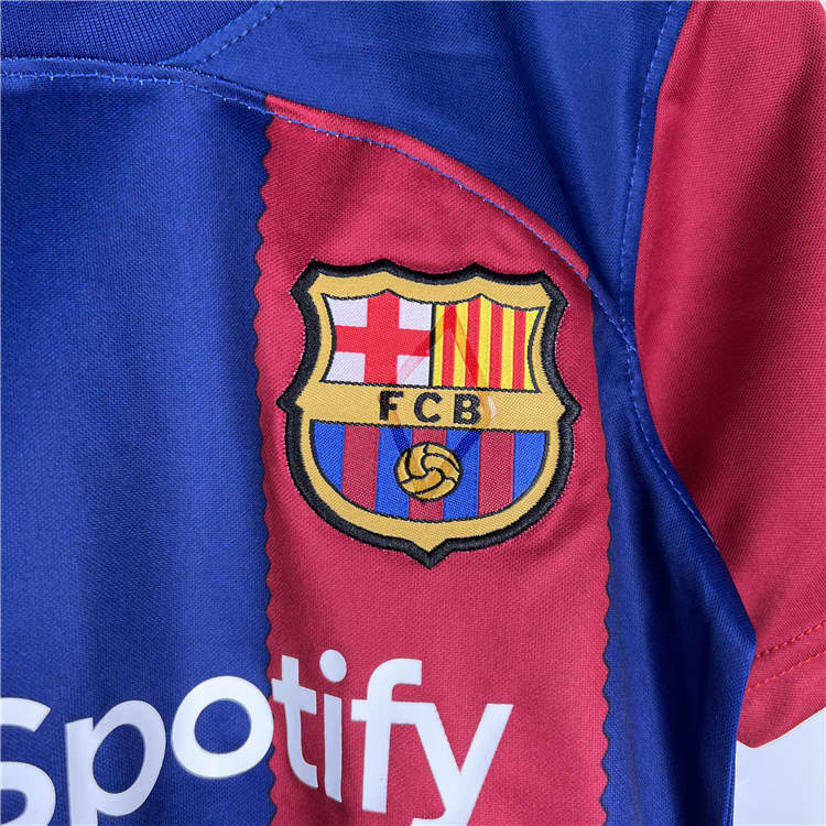 Kids Barcelona FC 23/24 Home Football Kit (Shirt+Shorts) - Click Image to Close