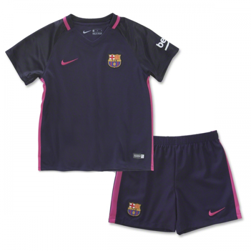 Kids Barcelona 2016/17 Away Soccer Kits(Shirt+Shorts)