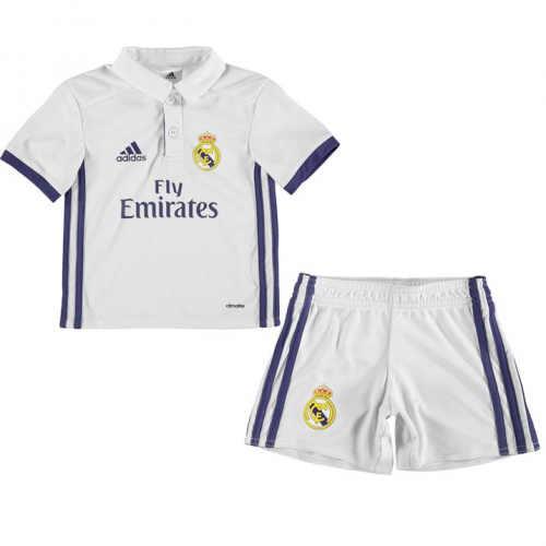 Kids Real Madrid Home 2016/17 Soccer Kits(Shirt+Shorts)